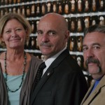 The artist with NYC Fire Commissioner Salvatore Cassano and Ron Siarnicki, Director of the National Fallen Firefighters Foundation, NYC 2012